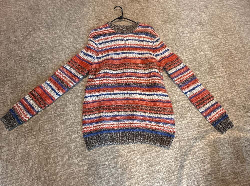Zara Multi-Color Striped Knit Sweater Size M